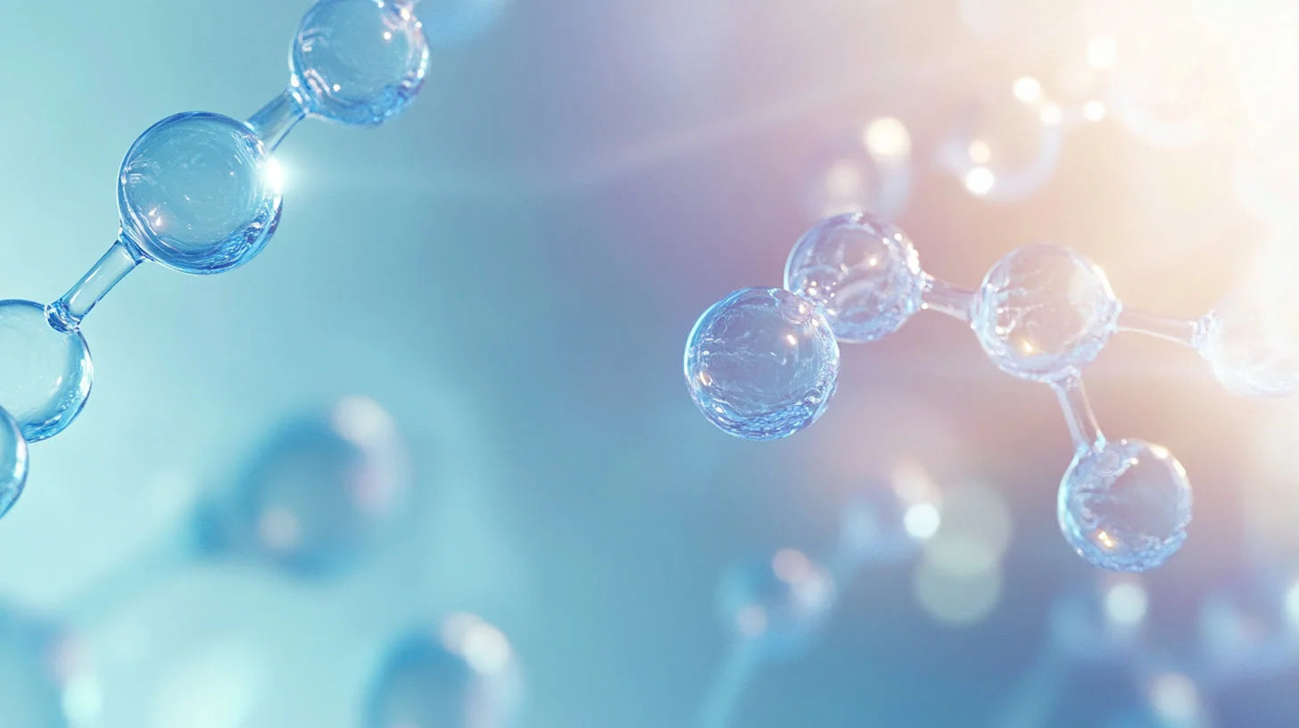 Symbolische Molekül-Darstellung für Kollagen – Colinea verbindet geprüfte Qualität mit moderner Selfcare und wissenschaftlicher Entwicklung